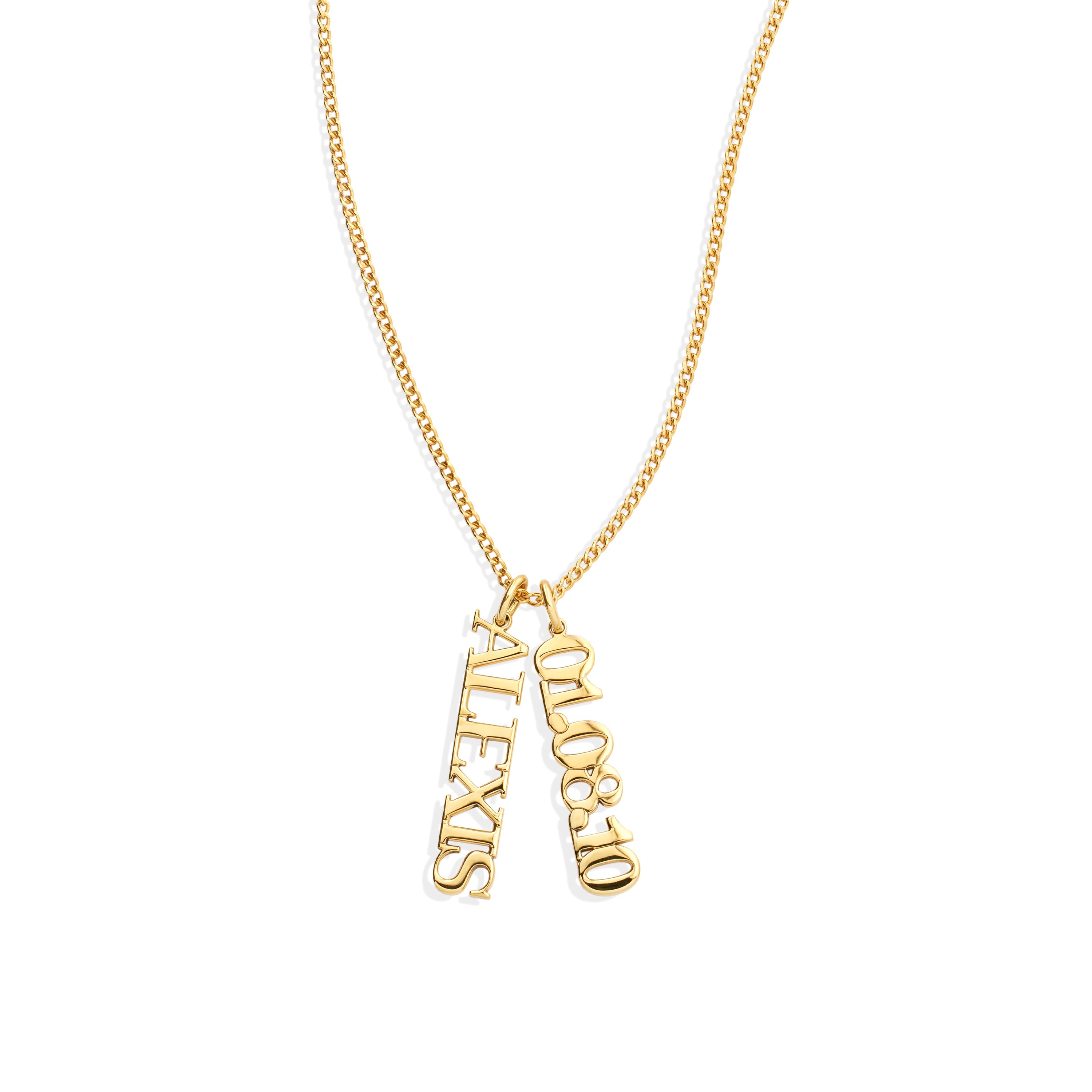 Custom 2 Pendant Drop Necklace