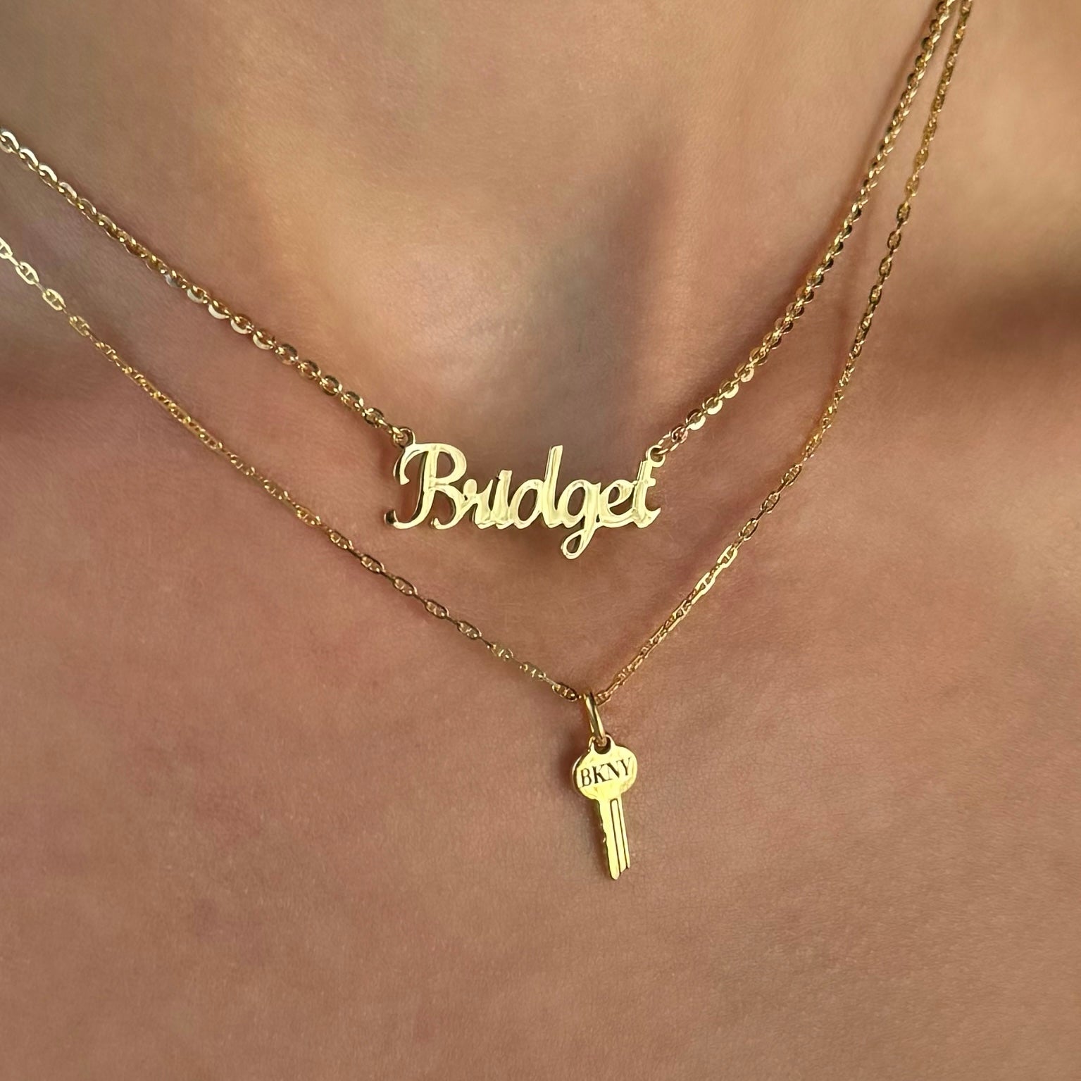 Engravable Key Necklace