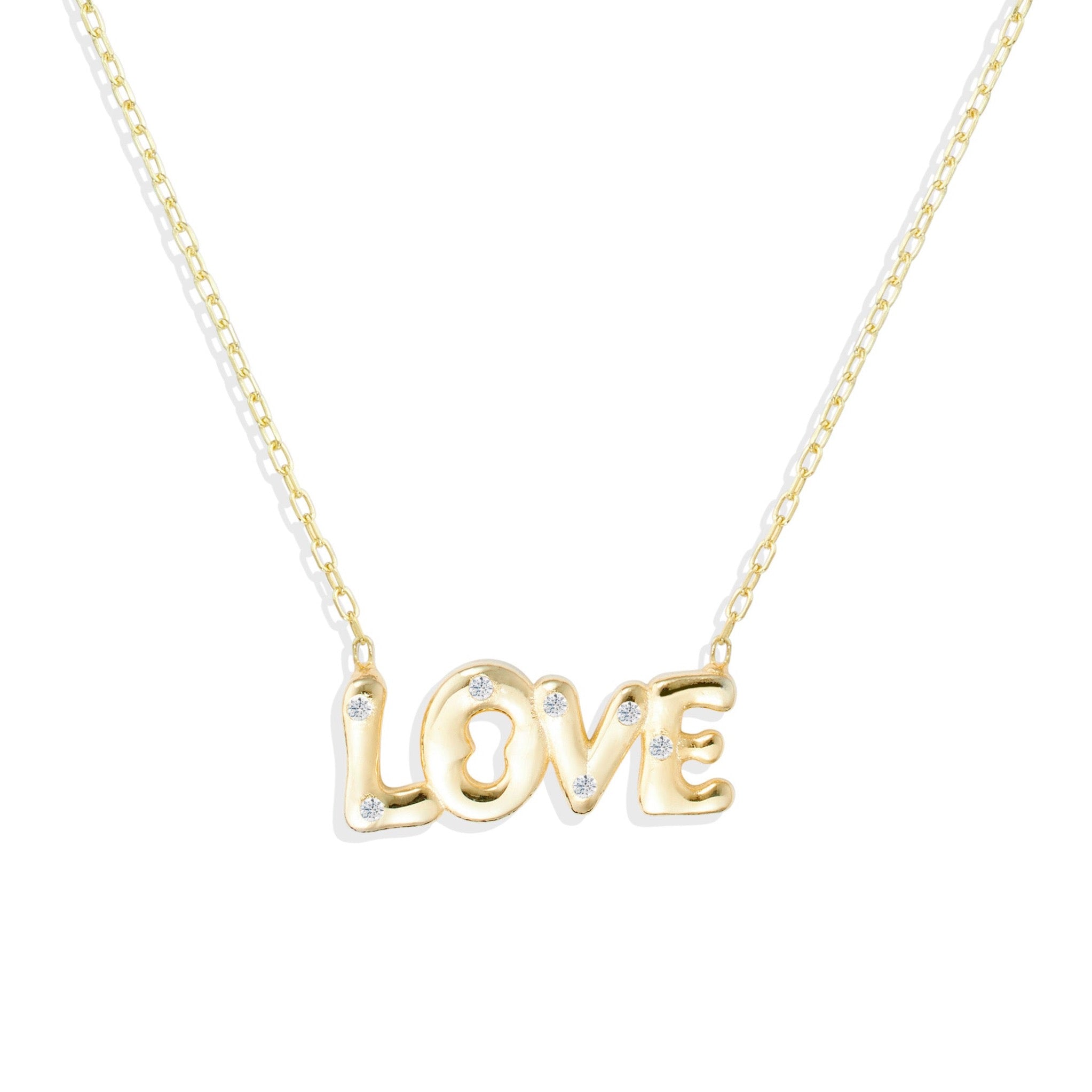 CZ Love Necklace