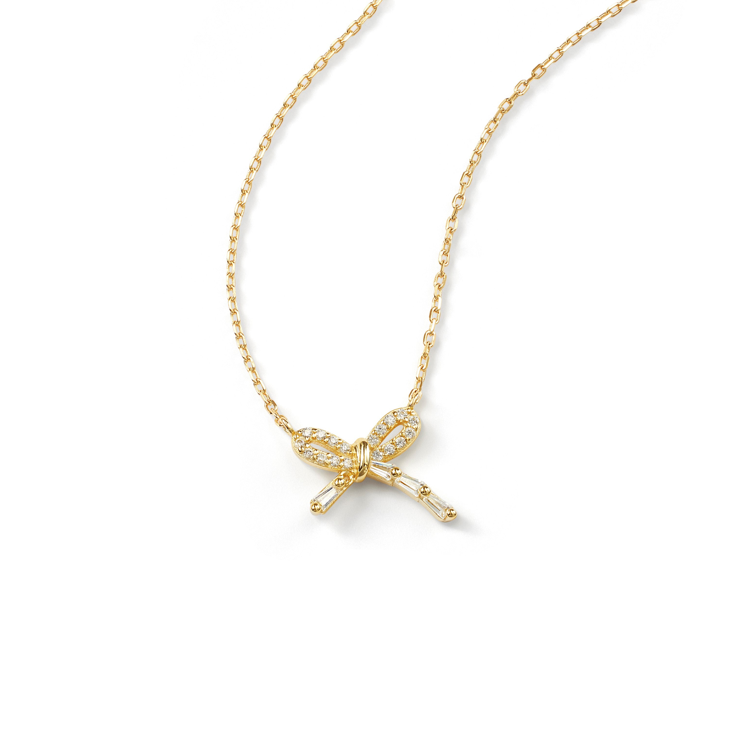 Bow Affair CZ Necklace